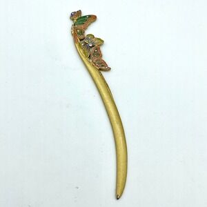 Olivia & Gracie Vintage Enamel Butterfly‎ Gold Tone Letter Opener Office Decor